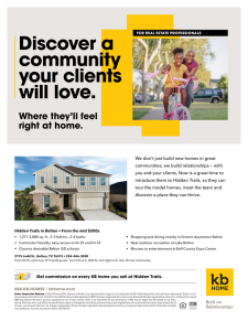 Get commission on every KB home you sell at Hidden Trails