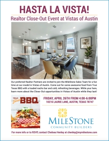 Celebrate Vistas of Austin Close-Out At Friday Happy Hour