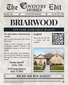 Extra! Extra! Briarwood Has Joined the Coventry Homes Family 📰