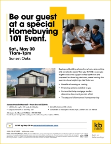 Gain Insight During Our Homebuying 101 Event at Sunset Oaks