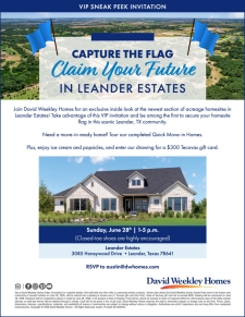 Get a Sneak Peek at the Newest Section of Leander Estates