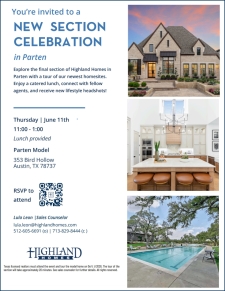 Join Us Thursday: Tour Parten&rsquo;s Final Highland Homes Section + New Headshots