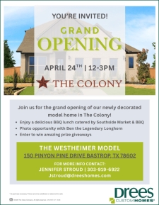 New Date! Backyard BBQ at The Colony Now on 4/24!