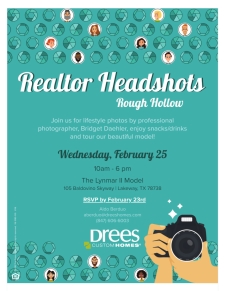 RSVP for Lifestyle Photos with Drees in Rough Hollow!