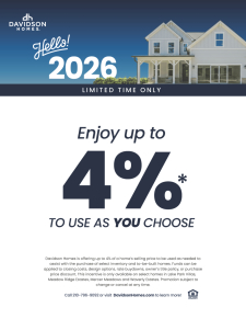 Enjoy Up to 4% Towards Select Homes