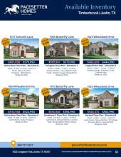 Timberbrook Inventory