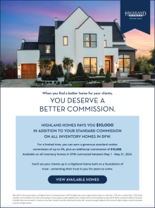 $10k Additional Commission on Inventory Homes in May!