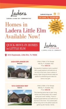 4% Realtor Commission on Homes Ready Now in Little Elm!