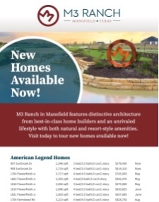 New Homes Available Now in Mansfield