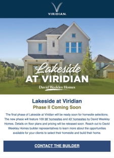 New Phase at Lakeside at Viridian Coming Soon 🏡