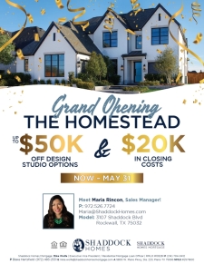 Up to 70K in Grand Opening Incentives in The Homestead! ✨