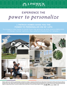 Power to Personalize - 55' Lots