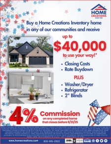 4% Commission on Qualifying Homes!