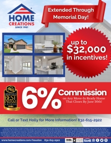 6% Commission Extended Through Memorial Day!