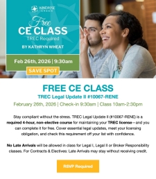 Agent Exclusive: Free CE Course - Mandatory TREC Credits.