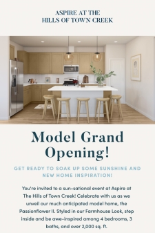 Aspire at The Hills of Town Creek Model Grand Opening!