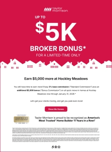 Earn an Additional $5K in Hockley Meadows