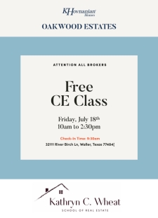 FREE CE Class in Waller!