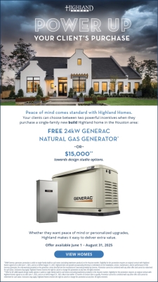 Help Your Buyers Score Backup Power or $15K in Design Perks!