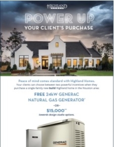 Help Your Buyers Score Backup Power or $15K in Design Perks!