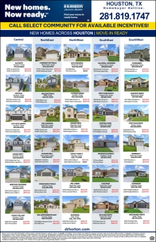 Houston New Homes. Now Ready.