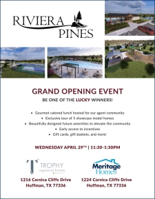 Join Us! Riviera Pines Agent Grand Opening in Huffman – Lunch, Prizes & More!