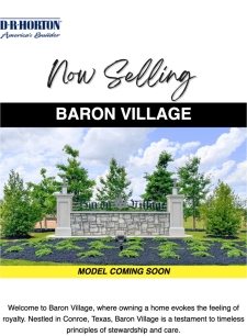 Now Selling in Baron Village!