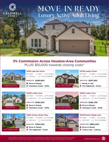 Quick Move-in Homes for your 55+ Buyers!