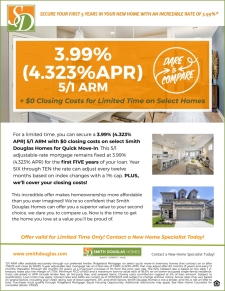 Rates as Low as 3.99% (4.323% APR) for the First Five Years