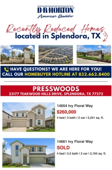 📢Recently Reduced Homes - Splendora, TX