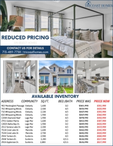 Reduced Pricing Available on Select Homes
