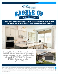 Saddle Up Sales Event! Lock in a 4.99% Interest Rate + Closing Costs!