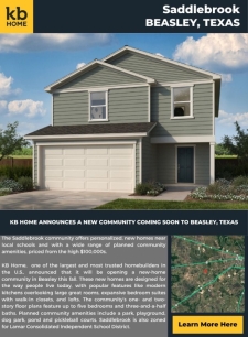 Saddlebrook Community Coming Soon to Beasley, TX