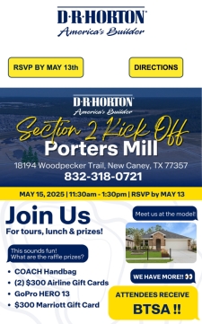 Section 2 Kick Off at Porters Mill ✨