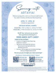 Step Into Spring at ARTAVIA & Enter to Win $500