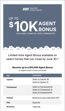 Up to $10,000 Agent Bonus