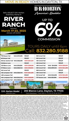 Up to 6% Commission on select homes!