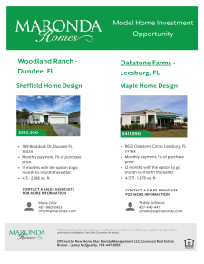Model Home Investment Opportunitites