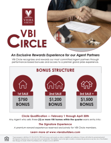 Close More. Earn More. Join the Viera Builders Circle.