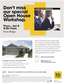Open House Workshop for Realtors at Knox Ridge