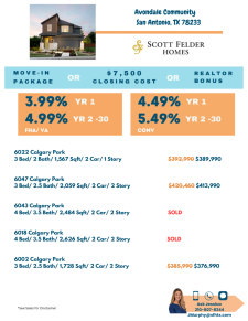 Available Inventory - Buyer Incentives