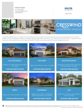Cresswind Lakewood Ranch - Available Floorplans