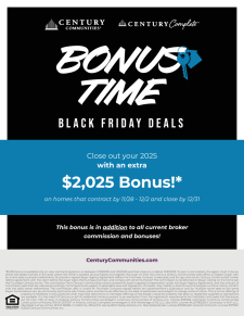 $2,025 Bonus to End the Year!