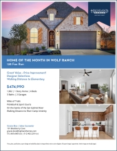 Home of the Month in Wolf Ranch
