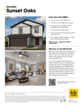 Sunset Oaks New Community Flyer