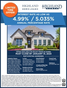 4.99% Interest Rates on Select Homes!