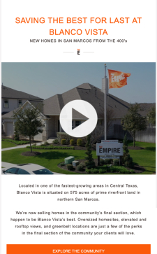 Final Section Now Selling in Blanco Vista!