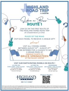 Highland Homes Road Trip – Win Bruce Springsteen Tickets!