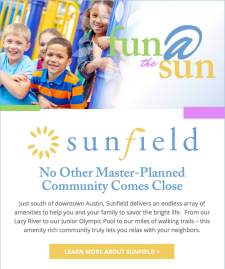 Homes at Sunfield in Buda from $300s