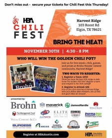 Join Us at Brohn Homes' Community Harvest Ridge for our Chili Fest!